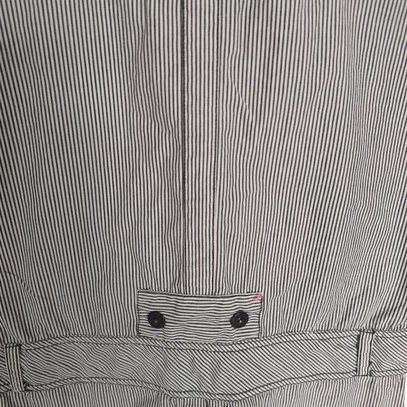 Pepe jeans London sleeveless stripped black and white button down top - Picture 7 of 9